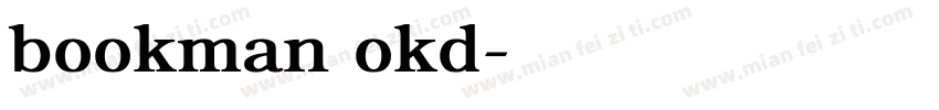 bookman okd字体转换